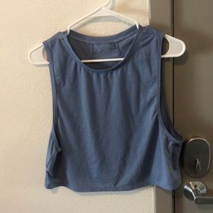 Cropped muscle tank workout top